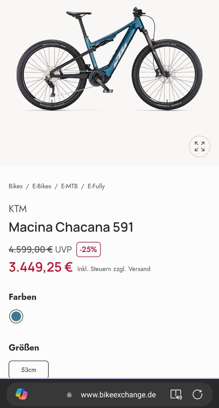 KTM Biciclette: KTM Macina Chacana 591 - Fully E-MTB - 2025 – Nuovo (secondo la descrizione) da Döttingen venduto da aln_8nmf 6