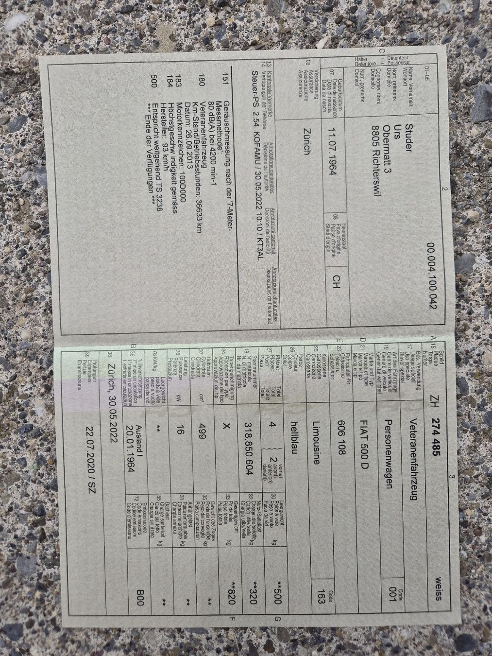 Fiat Automobili: Fiat Cinquecento – Usato da Richterswil venduto da luca_stu 8