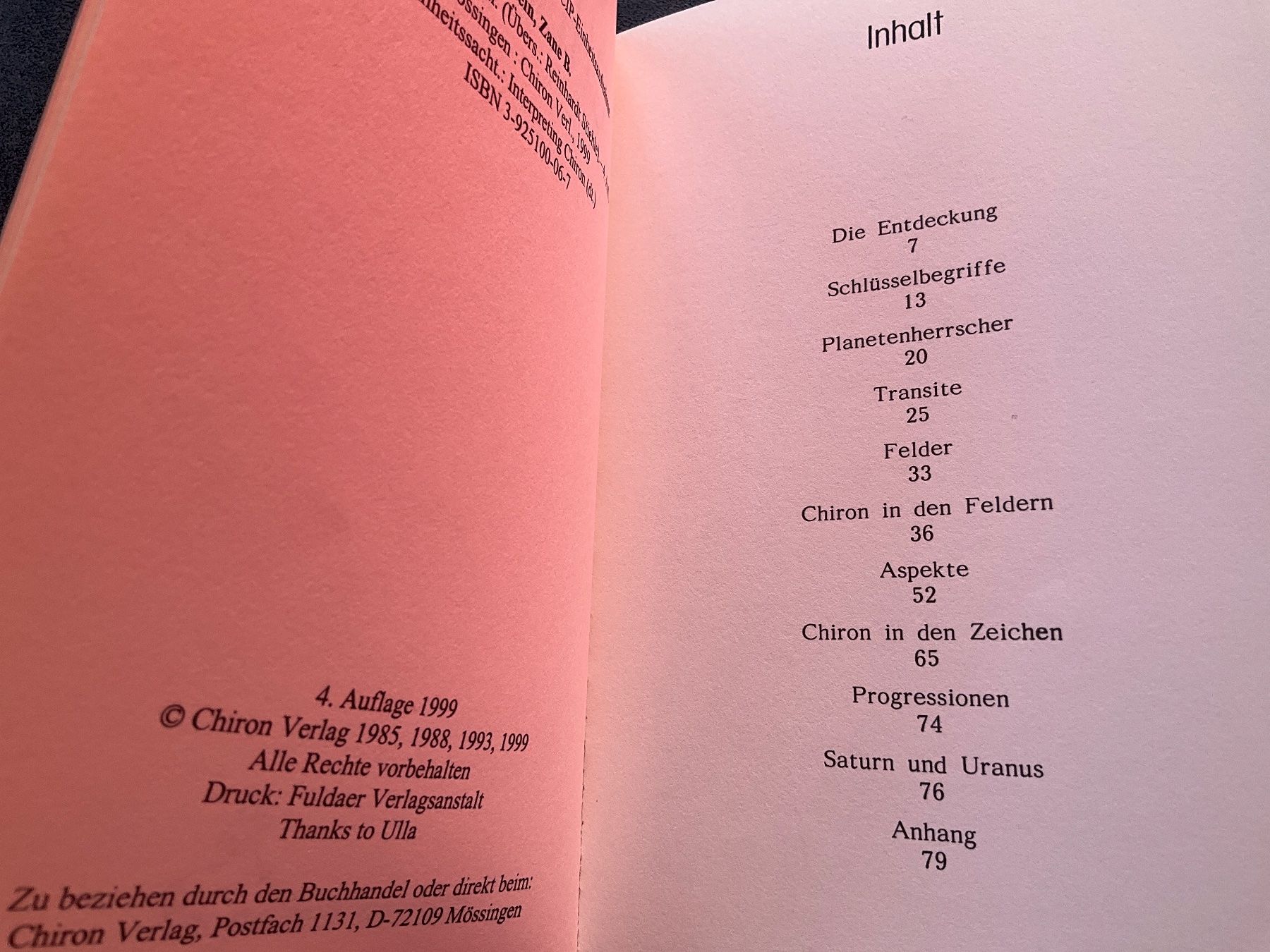 Bücher: Chiron Astrologie, Zane B. Stein – Gebraucht aus Avenches von Lactobacille 2