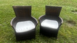 6 Gartenstühle mit Polster