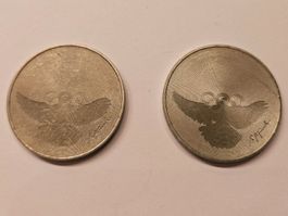 Gedenkmünzen, 1988, Olymp. Bewegung, 5 Franken, 2 Stk.