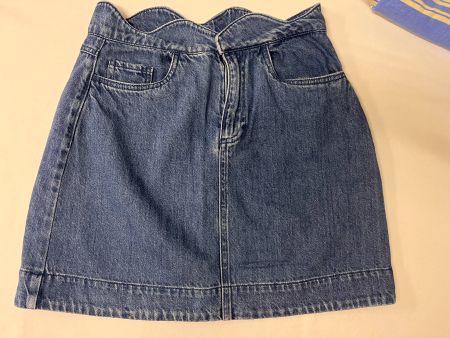 Magnifique jupe en jean bleu-foncé, taille S