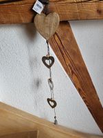 Holz Herzenkette Deko Frühlingsdeko shabby Landhaus