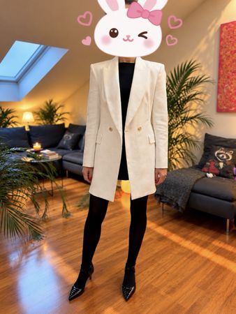 Long Blazer White, Size S