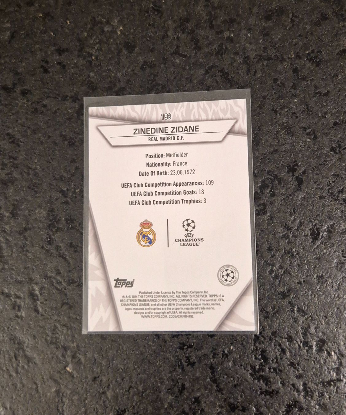 Topps Carte collezionabili: Zinedine Zidane - Real Madrid - Topps – Nuovo (secondo la descrizione) da Burg AG venduto da Danoe 1