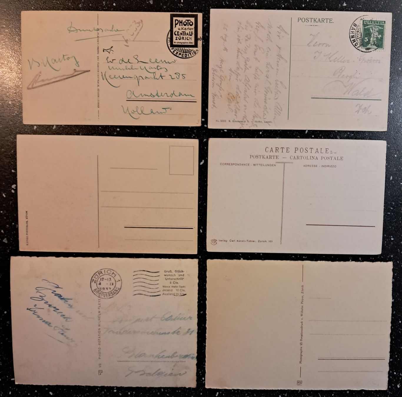 Cartoline postali: 6 AK ZURICH – Usato da Ponto Valentino venduto da giorgia06 1