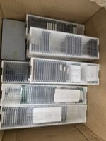 Objektträger Sammlung Mikroskopie mit diversen Praeparaten