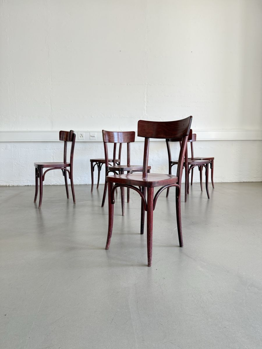 Thonet Sedie: 6 antike Thonet-Stühle, restauriert – Usato da Grenchen venduto da Design-Outlet 1