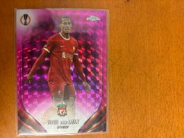 Sammelkarte Virgil van Dijk Topps Chrome Pink 201/250