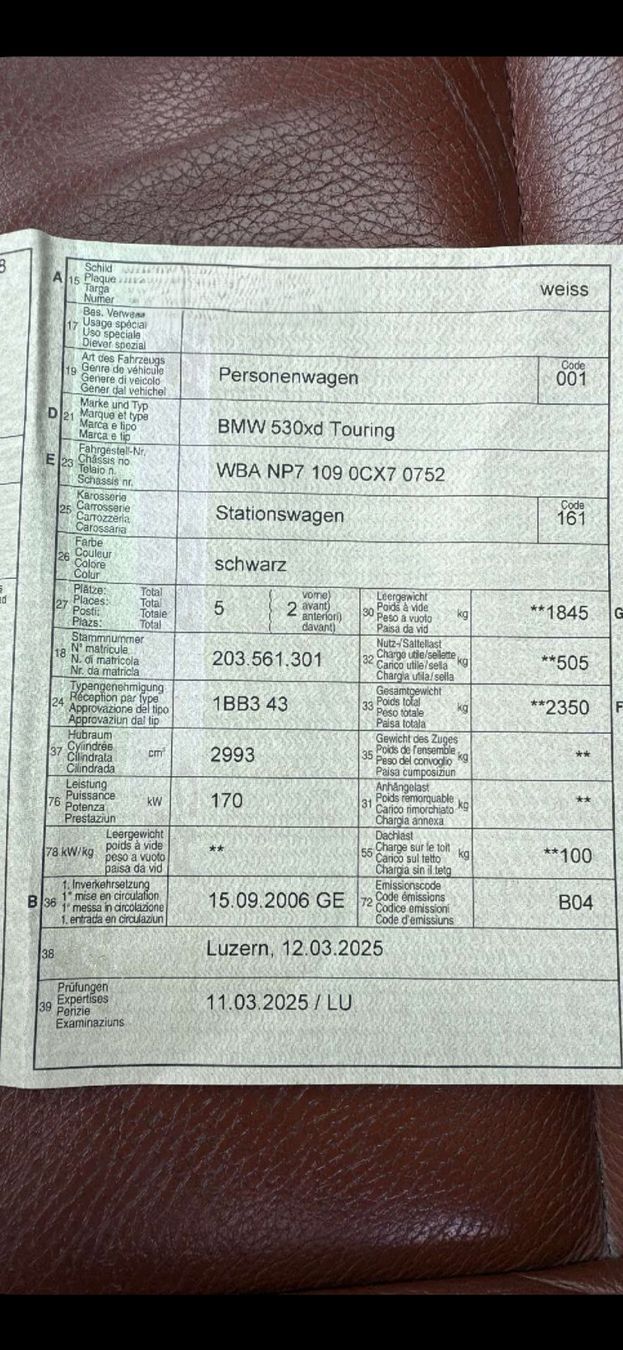 BMW Automobili: BMW E61 530xd Touring – Usato da Kirchdorf BE venduto da alfa3316v 7