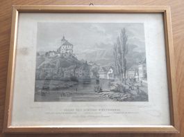 Stadt und Schloss Werdenberg SG, Stahlstich von Rohbock
