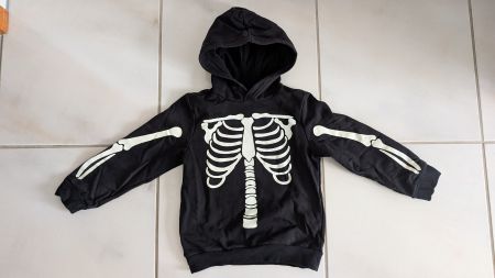 Halloween - Skelett - Hoodie, Gr. 122