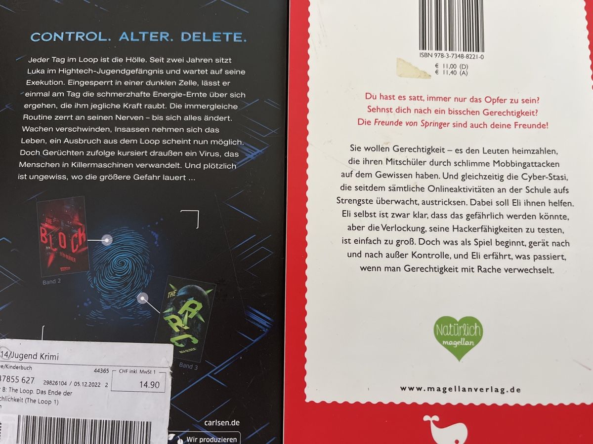 Libri: 2Jugendbücher Loop und Fire Wall – Usato da Rudolfstetten venduto da Stern042 1