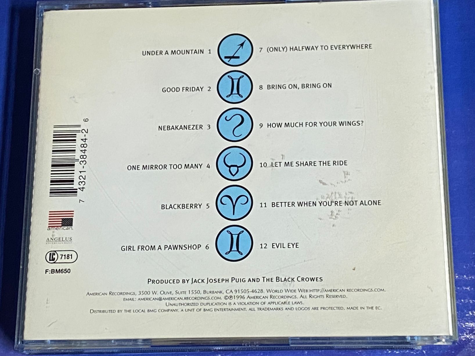 CD: The Black Crowes – Usato da Muri b. Bern venduto da AdidasCollector 2