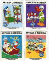 Briefmarken "Walt Disney. Donald Duck". Antigua und Barbuda.