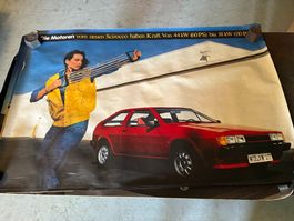 VW Scirocco Poster Original Werbung 80er Jahre Auto Retro