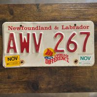 🇨🇦 Autoschild, Newfoundland Labrador AWV 267 - Kanada 