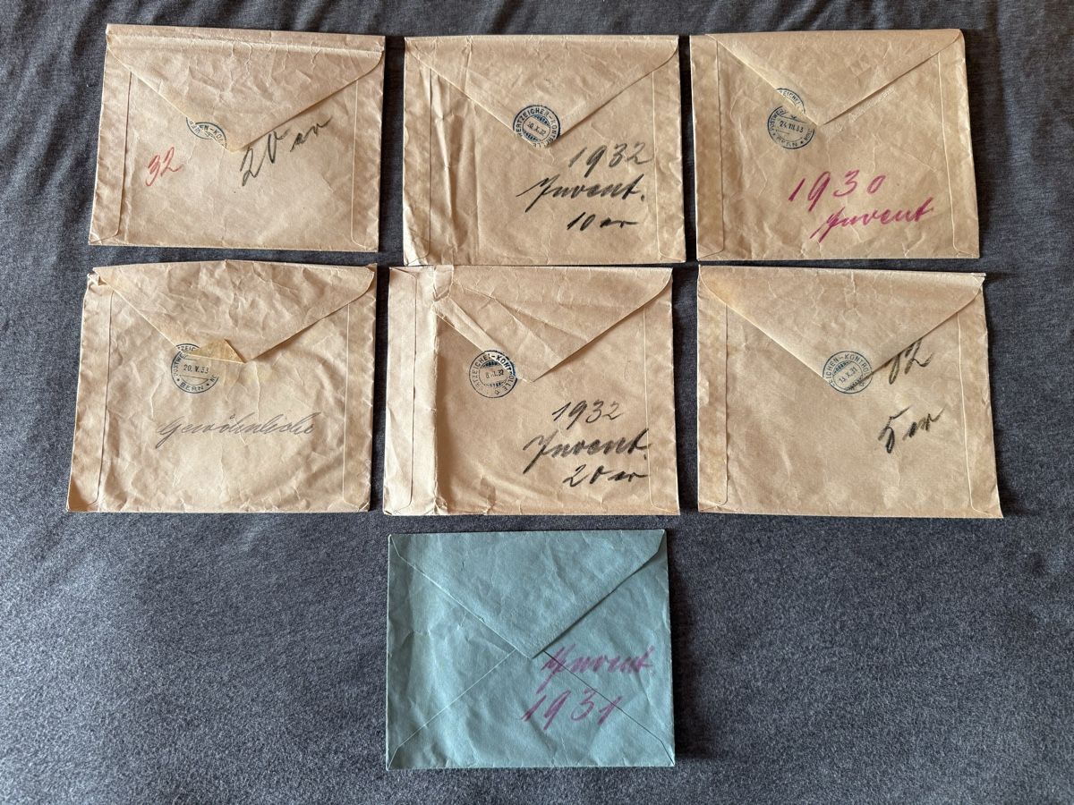 Buste & buste per spedizione: Briefumschläge Wertzeichenkontrolle, alte Briefmarkencouvert – Usato da Affoltern am Albis venduto da jonas1009 1