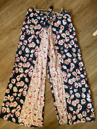 Marke Kachel Hose blau rosa Grösse 40 - 42 Viskose