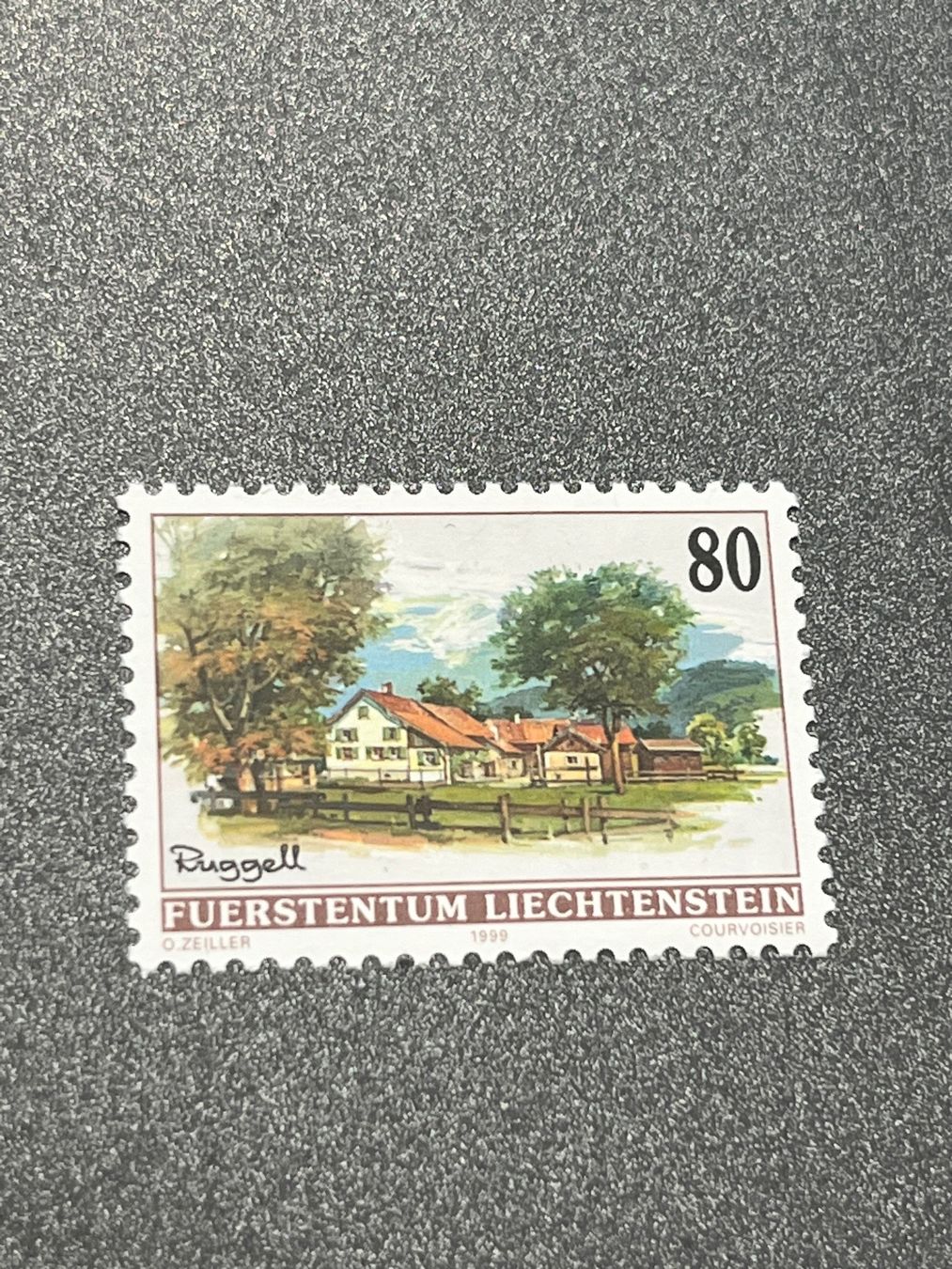 Tutti i francobolli: Briefmarke Ruggell Liechtenstein Postfrisch – Nuovo e nell'imballaggio originale da Zürich venduto da engebrunau