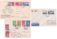 3 Stk. CH Flugpost Briefe ab 1939