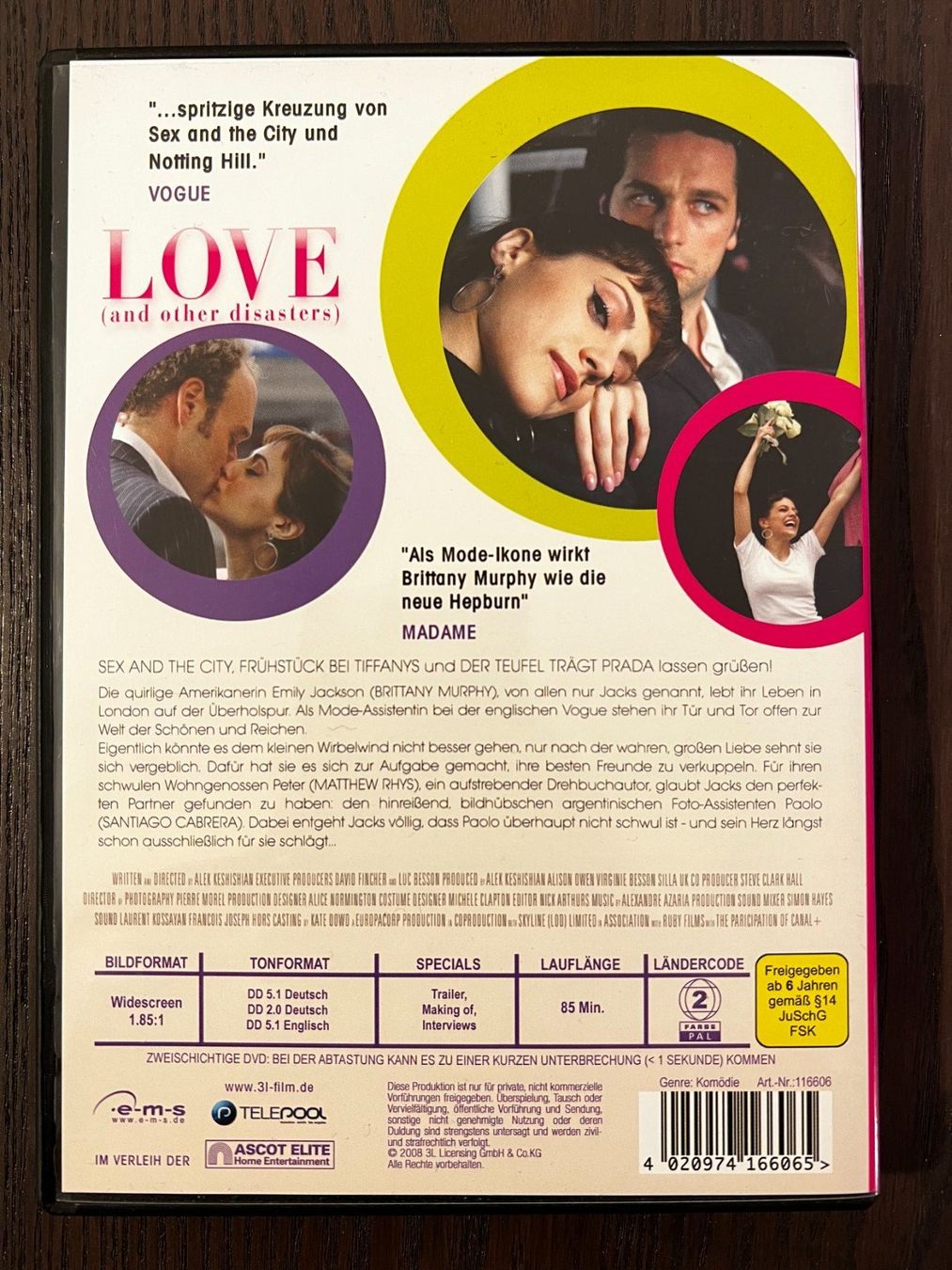 Tutti i DVDs: Love and other disasters – Usato da Zürich venduto da FilmFreunde 1