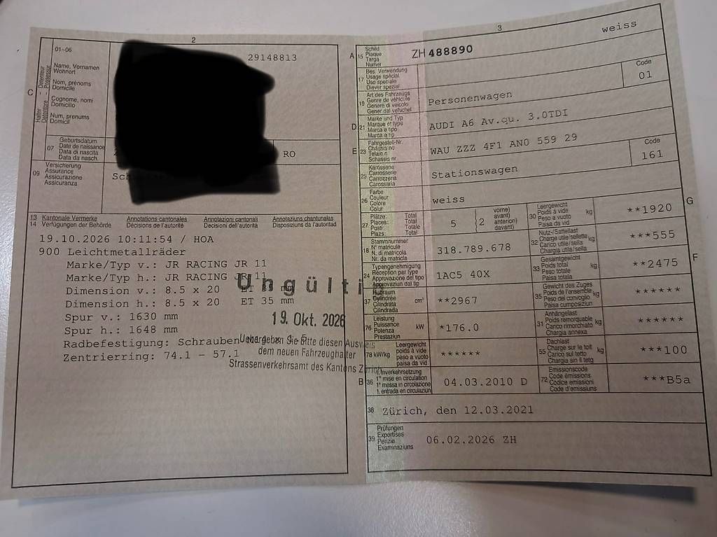 Autos: Audi A6 jg 2010 combi – Defekt aus Oberweningen von Achille.3 1