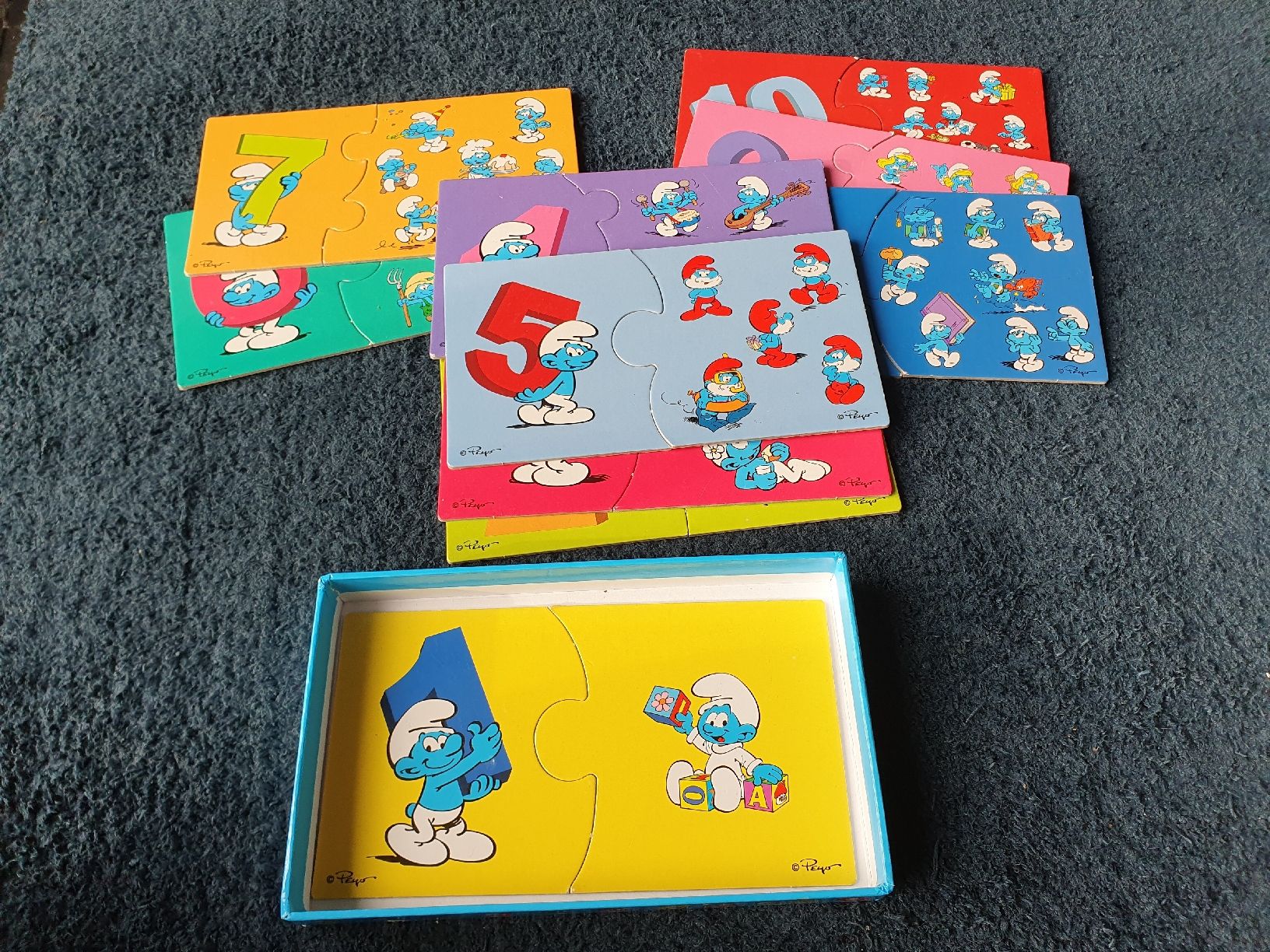 Puzzles: Puzzle Zählen lernen mit den Schlümpfen – Gebraucht aus Zürich von cha_bfl5 2