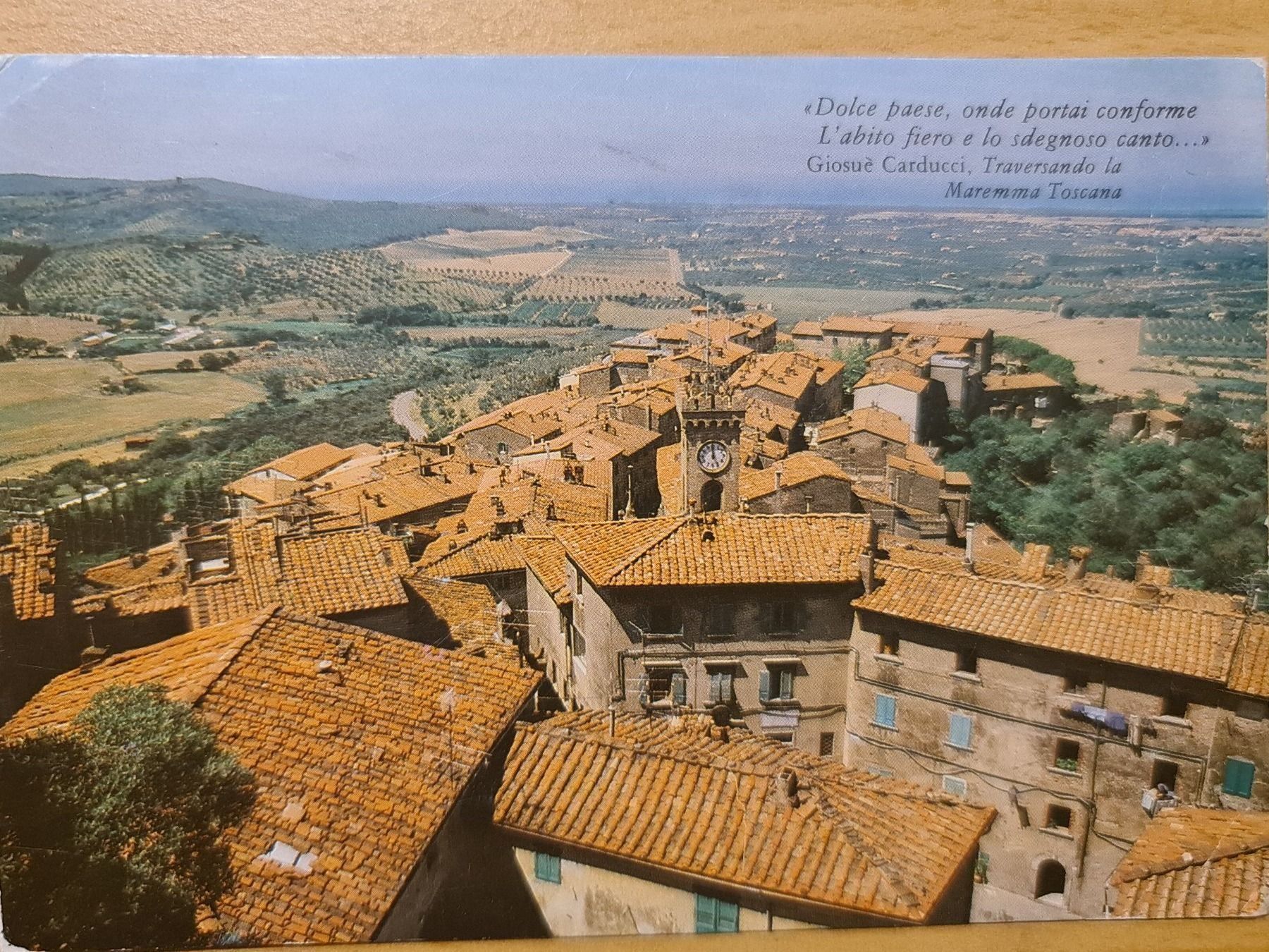 Cartoline postali: Ansichtskarte Castagneto Carducci 1995 Ref. – Usato da Dintikon venduto da Vexi