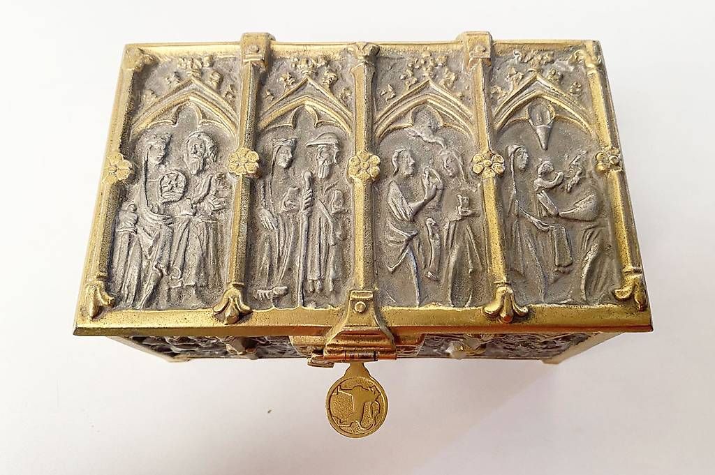 Barattoli: Leykauf Schmuck Schatulle, rechteckig Metall – Usato da Ballwil venduto da ClassicGallery 5