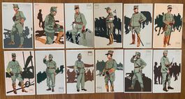 FELDUNIFORM, KOMPL. GELAUFENE SERIE, SIGN. HUBER, 1914