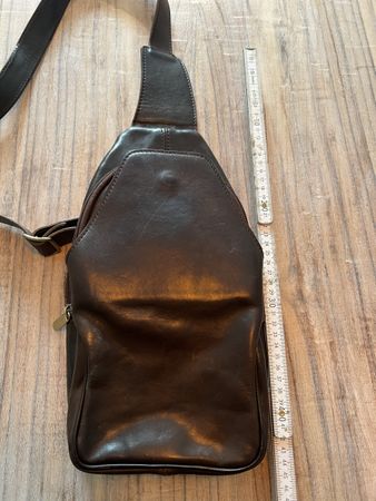 Crossbodybag unisex Leder dunkelbraun