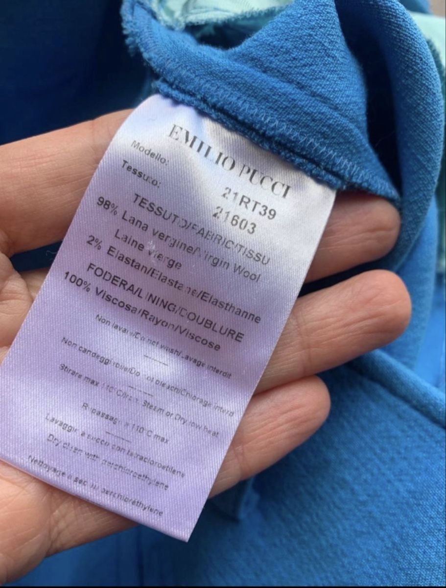 Emilio Pucci Pantaloni: Emilio Pucci Hose, Gr. 38, Hellblau – Nuovo (secondo la descrizione) da Gossau ZH venduto da ann_2qmy 4