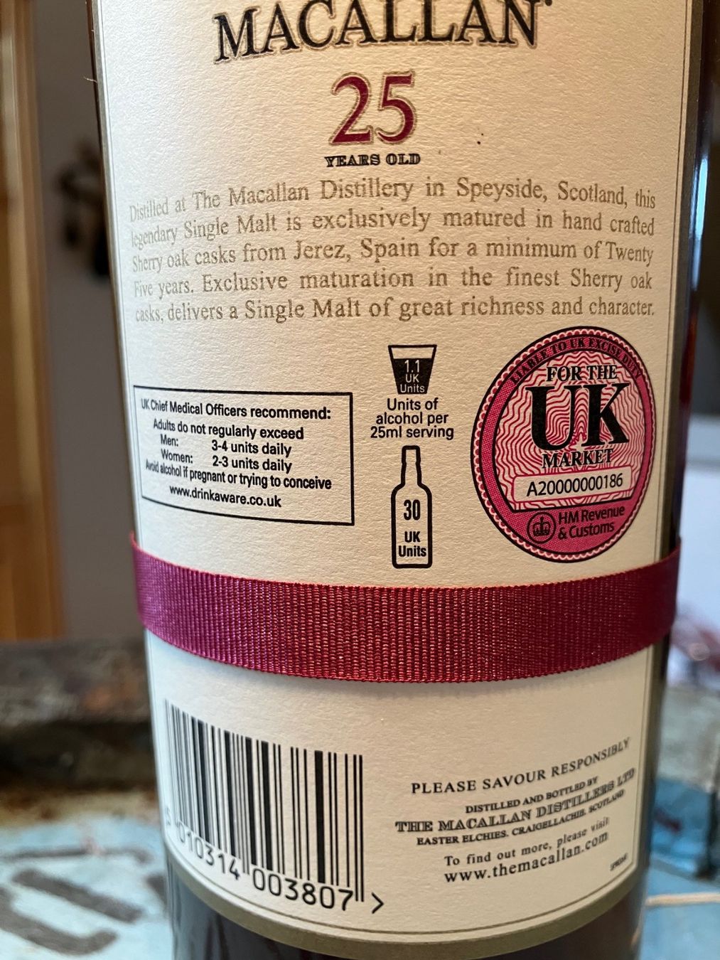 Macallan Spiritueux: Macallan 25 Years Sherry 2011 – Neuf avec emballage d'origine à Aarwangen par concorde58 8