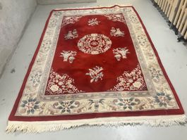 Tapis d'orient  beige-rouge authentique bon état