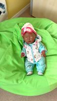 Winter Baby Born Puppe mit Skibrille sucht neues Zuhause