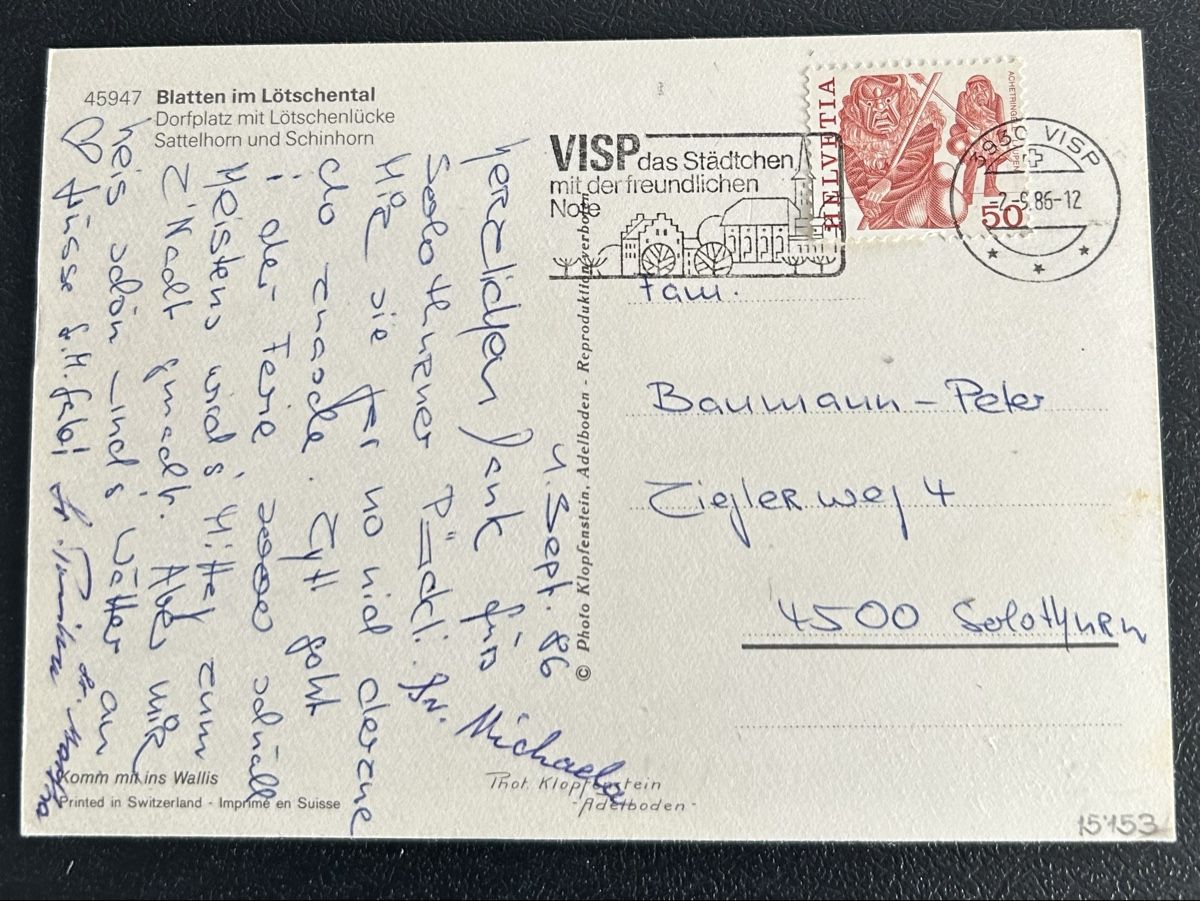 Cartoline postali: Blatten im Lötschental  – Usato da Horw venduto da Tellbub 1