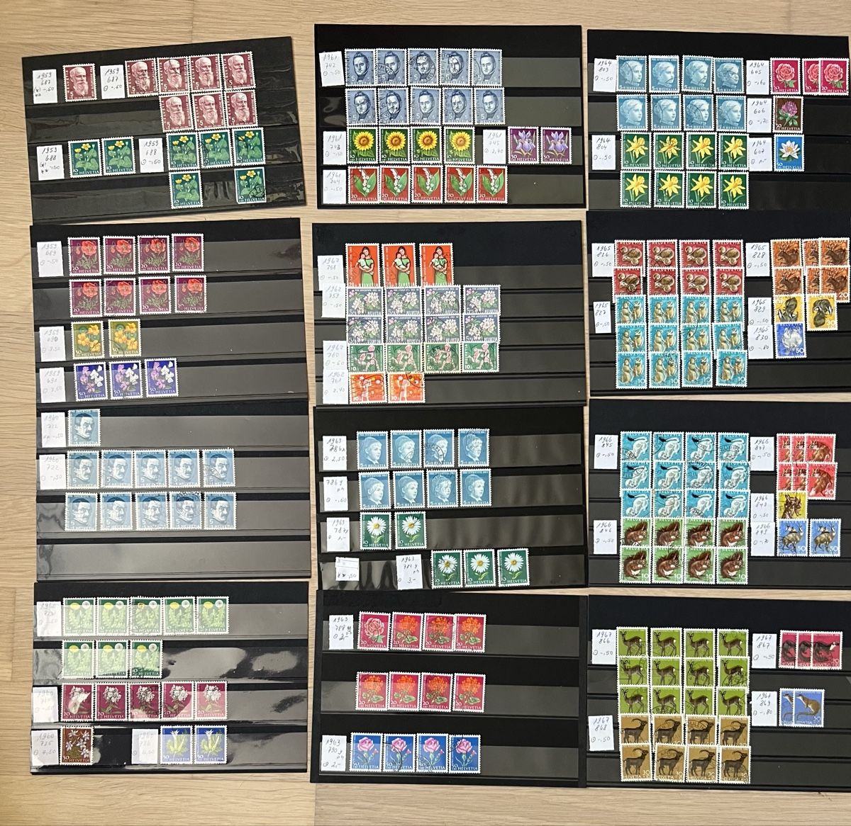 Alle Briefmarken: PJ Sammlung auf über 50Stk. Steckkarten – Gebraucht aus Braunau von Desil2511 7