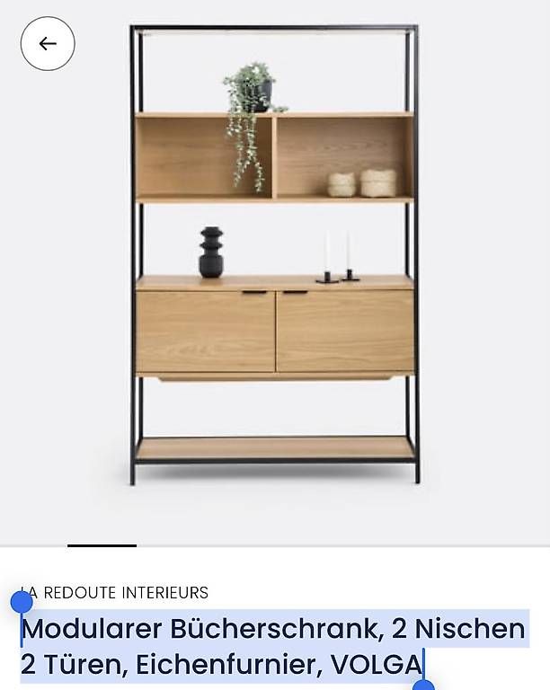 La Redoute Schränke: Modularer Schrank, Eichenfurnier, VOLGA – Gebraucht aus Zürich von lau_vb6k