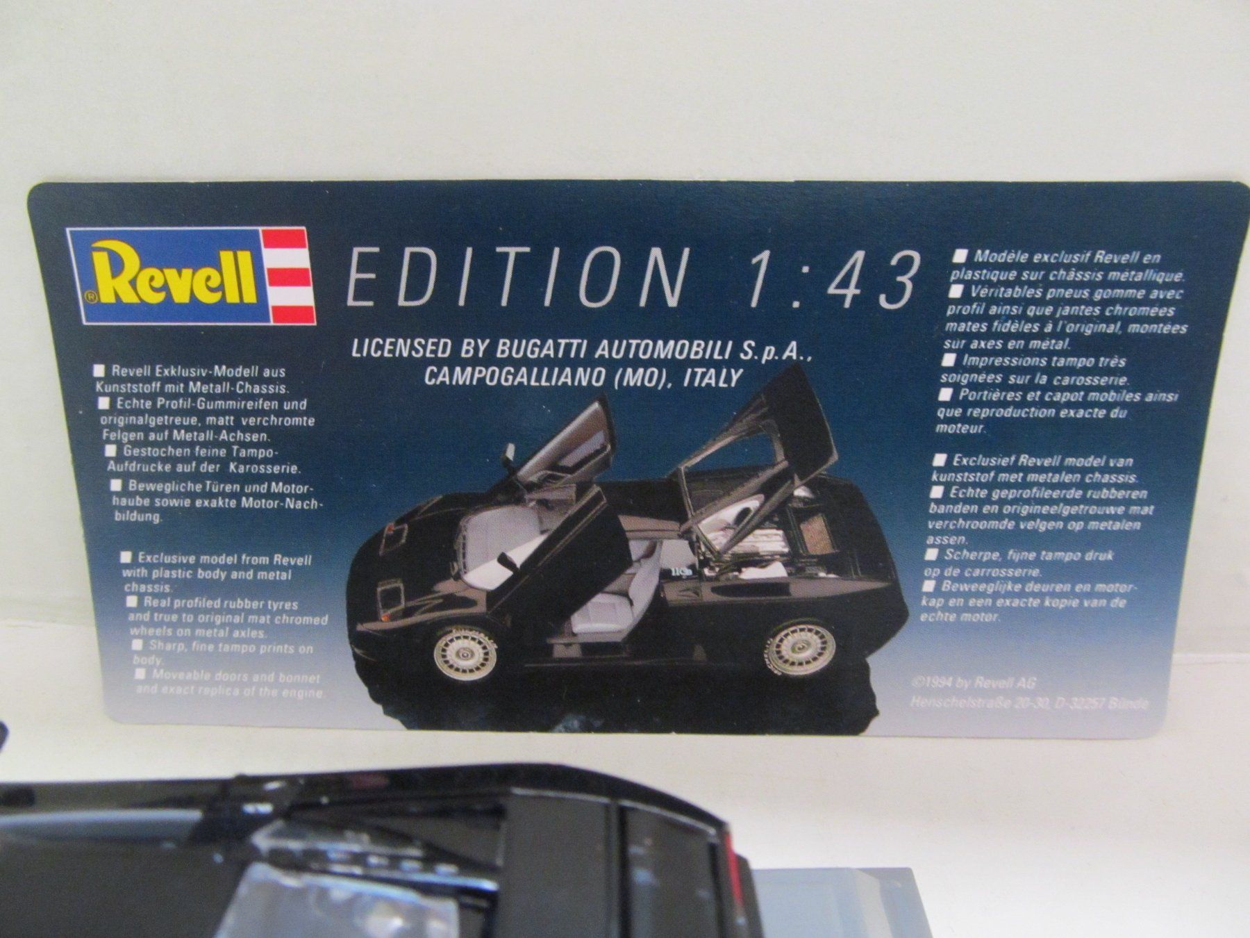 Bugatti Modellautos: BUGATTI  EB 110  REVEL  1:43    SCHWARZ – Neu und originalverpackt aus Grueningen von malamut56 4