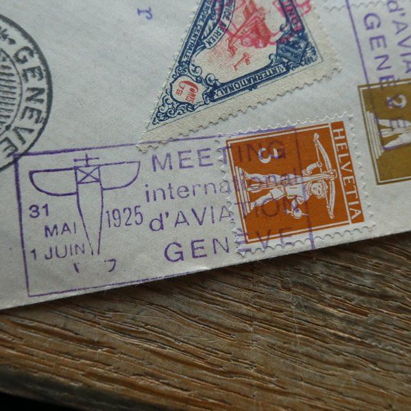 Alle Briefmarken: 1925 / toller R-Flugpost - Beleg GENÈVE – Gebraucht aus Egliswil von Trens01 5