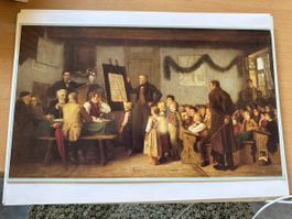 Albert Anker – Das Schulexamen, Kunstkarte 1990