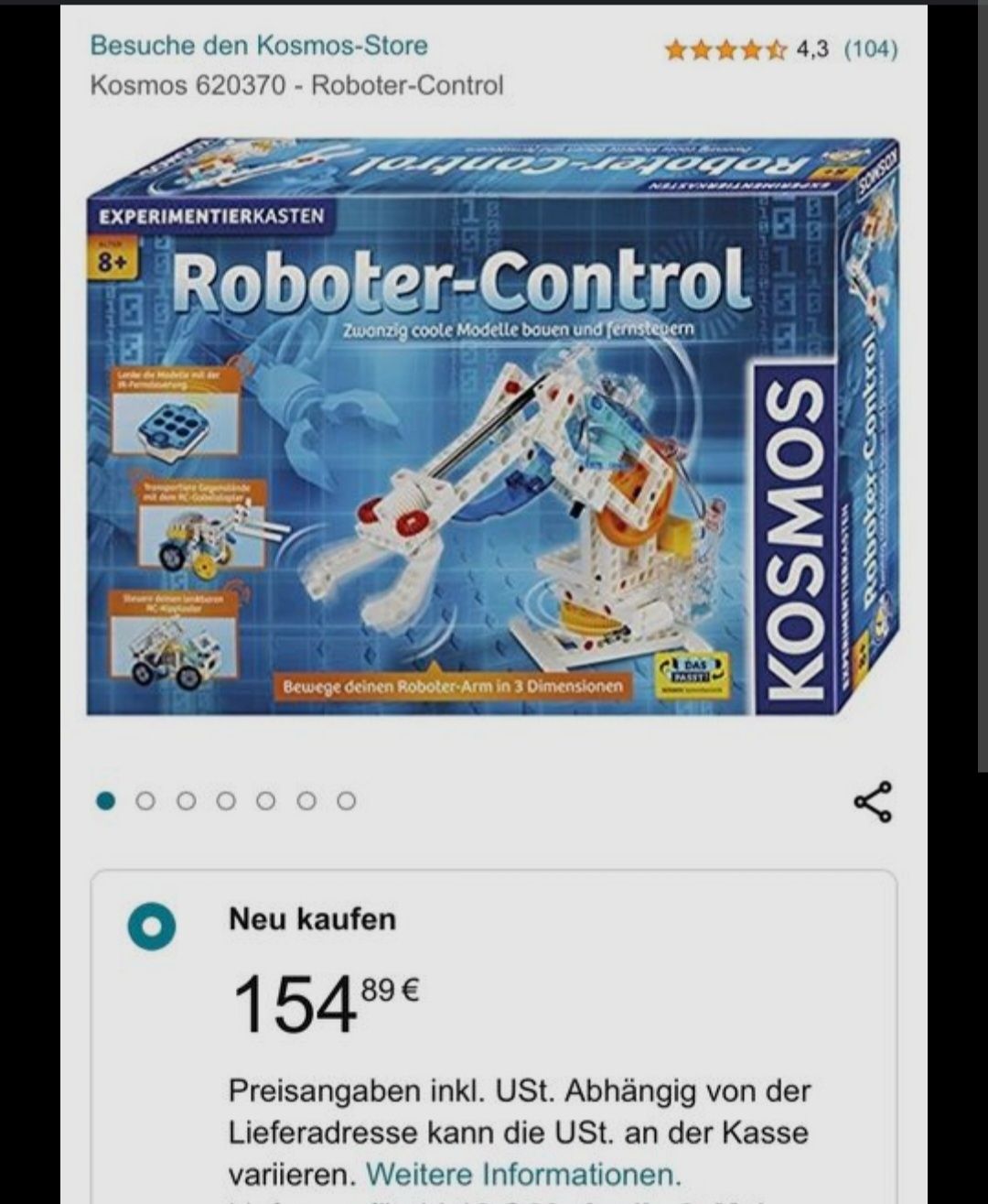 Kit di costruzioni: roboter control Kosmos – Usato da Effretikon venduto da swobdo 4