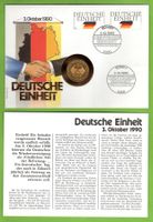 3. Oktober 1990 Deutsche Einheit  mit 2 Mark vergoldet