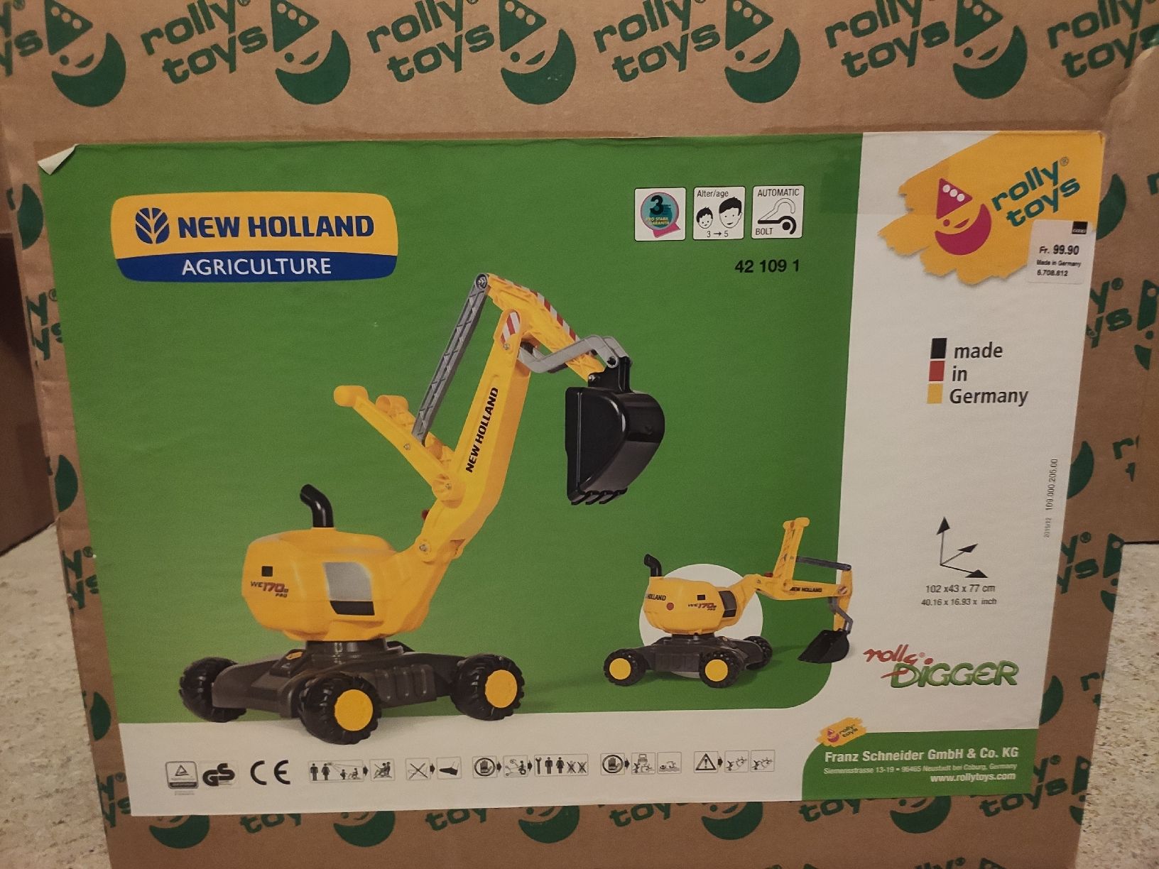 Giocattoli: Pelleteuse mobile New Holland – Nuovo e nell'imballaggio originale da Neuchâtel venduto da snips01
