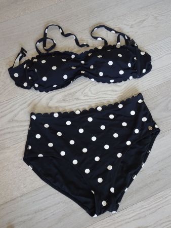 Bikini schwarz mit Tupfen, Gr. 46, neuwertig