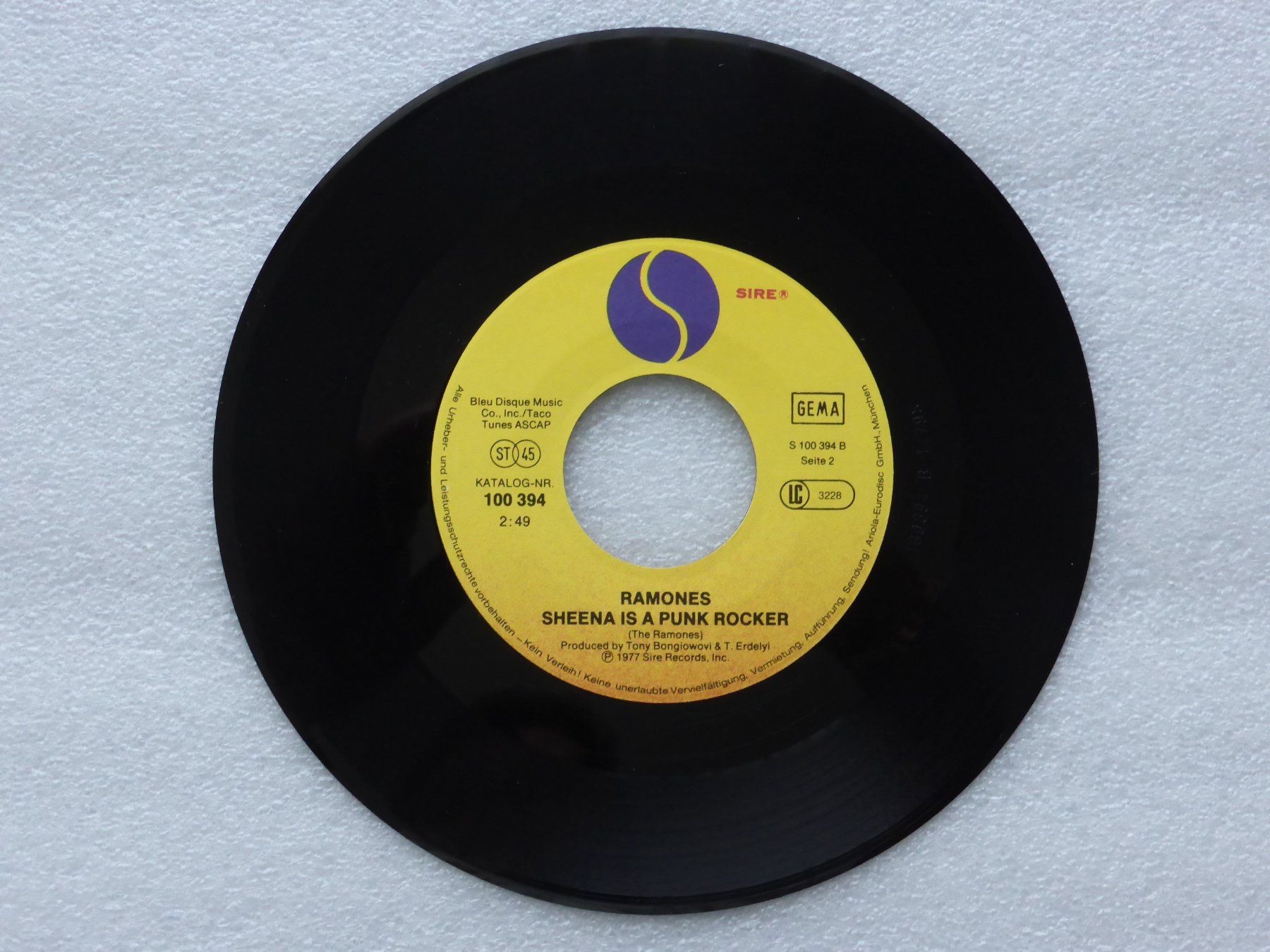 Dischi in vinile: Vinyl Single   RAMONES – Usato da Küssnacht am Rigi venduto da Mondkinder 2