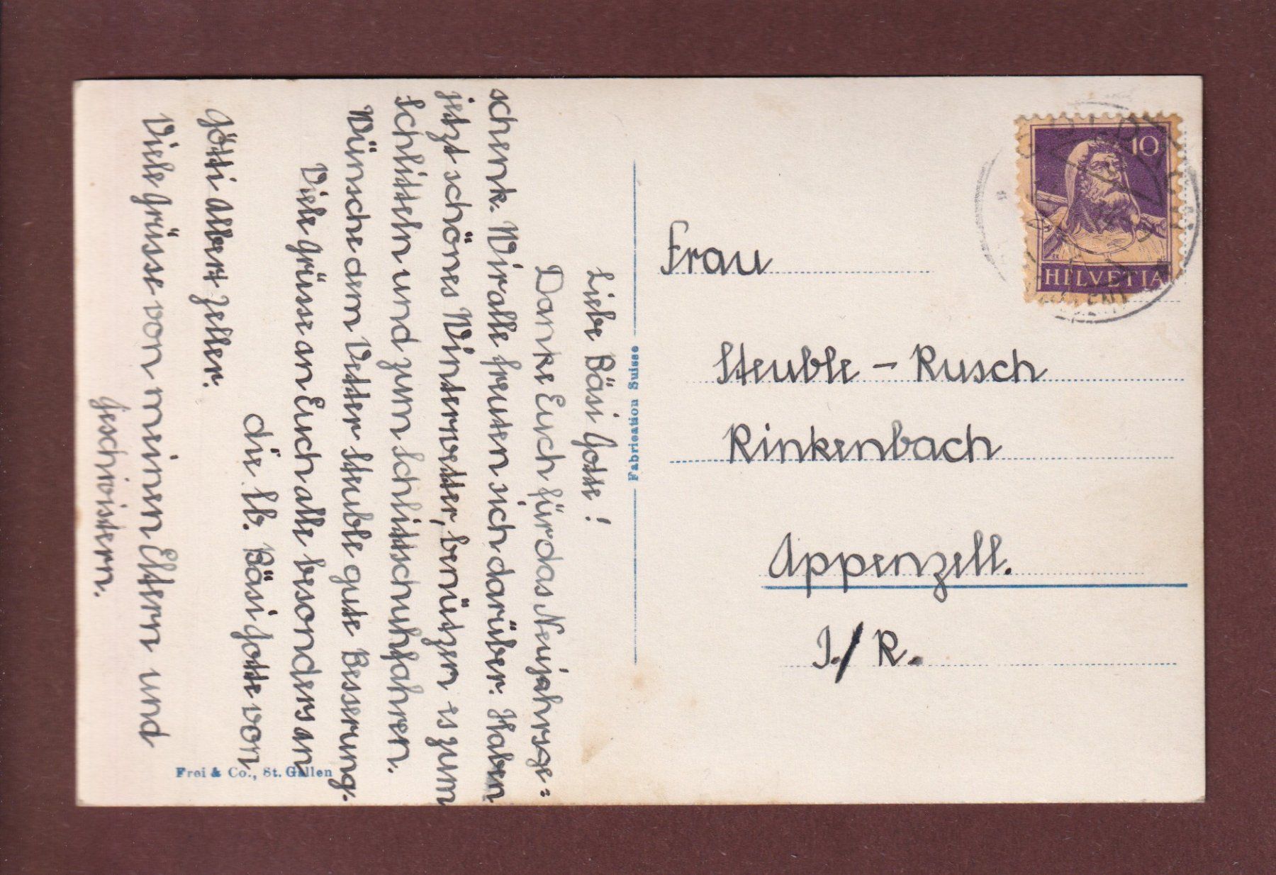 Cartoline postali: GOLDACH - Neue Kirche - 1934 – Usato da Pully venduto da nicecards 1