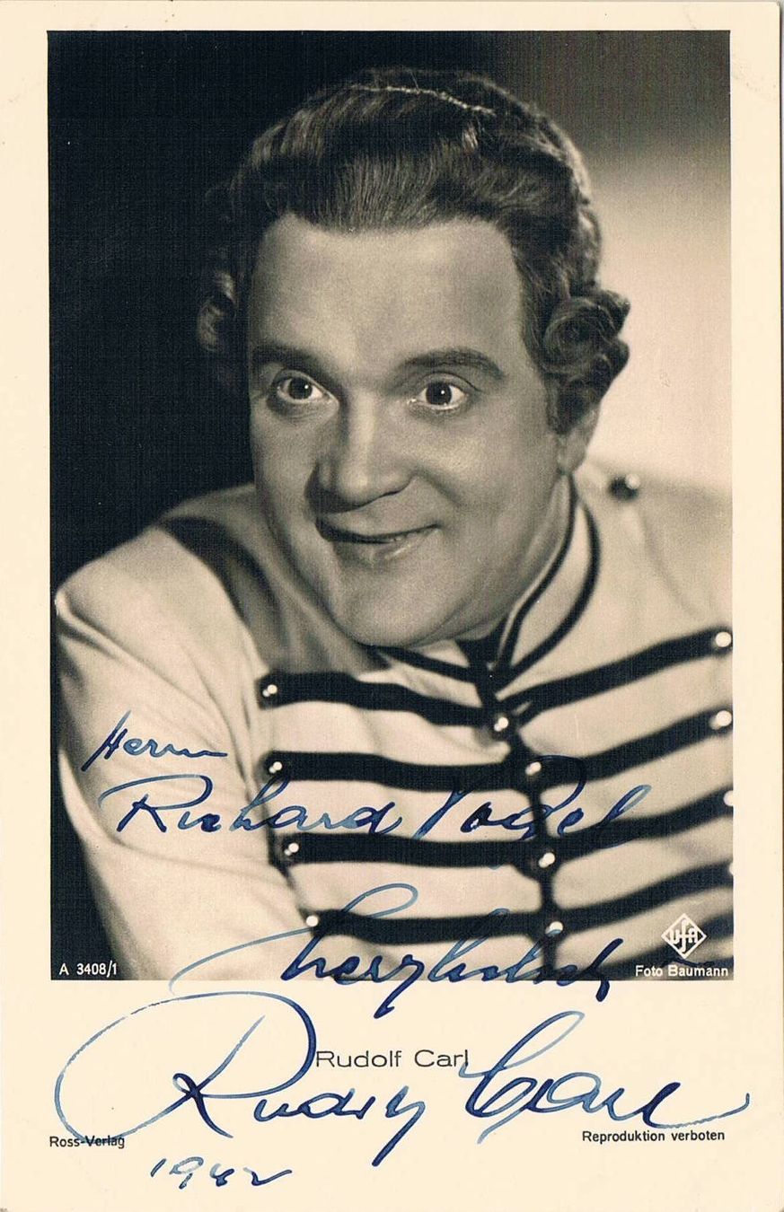 Rudolf Carl 1899-1987 Autogramm signiert Vintage Foto 9x14cm (Gebraucht ...