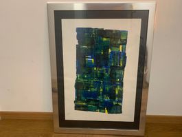 Abstraktes Bild mit Rahmen 76x56 cm